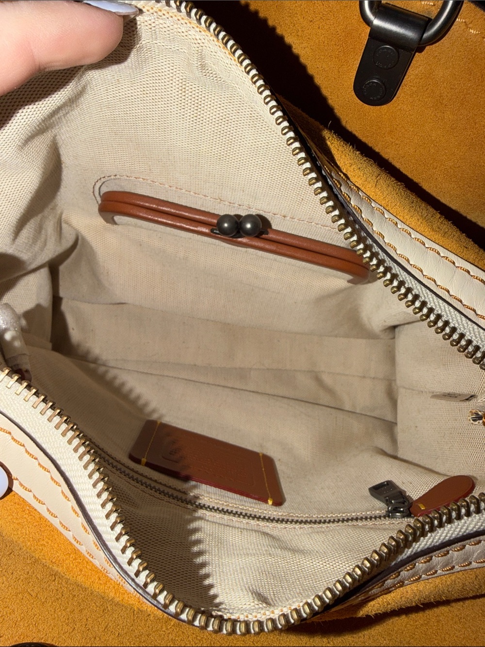 Coach Rogue with Snake-Print Handles - Picture 6 of 11